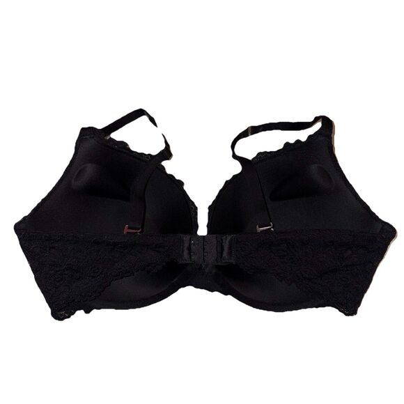 Frederick's Of Hollywood Black Lace Push Up Bra Size 38D Convertible - Picture 4 of 15